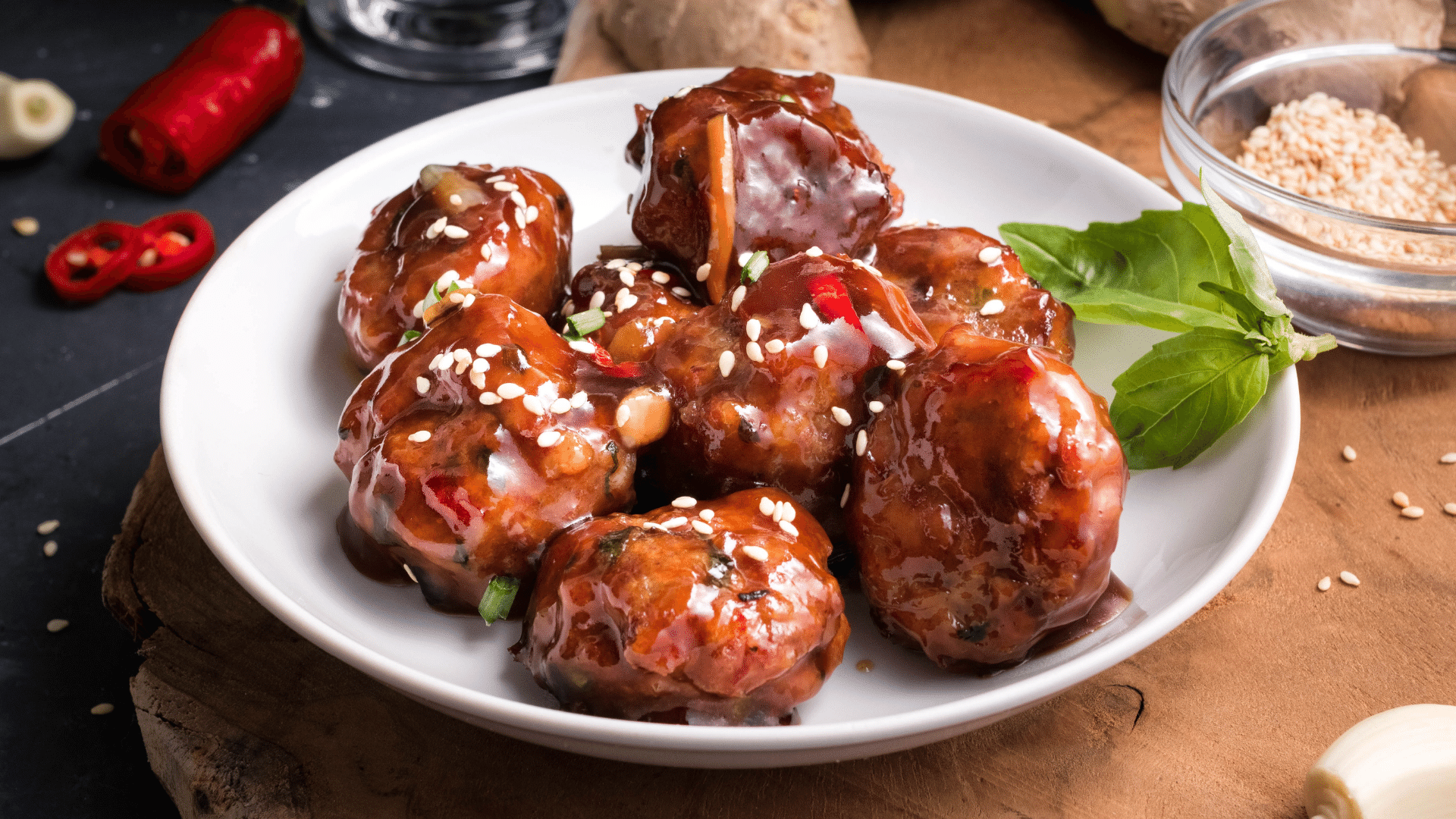 spicy cocktail meatballs recipe with chile crunch spicy condiment