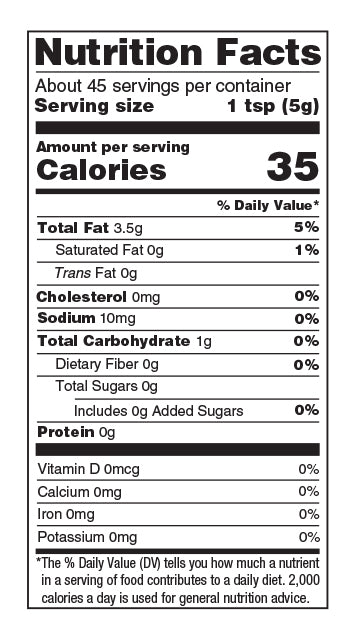 Nutrition Facts-Chile Crunch