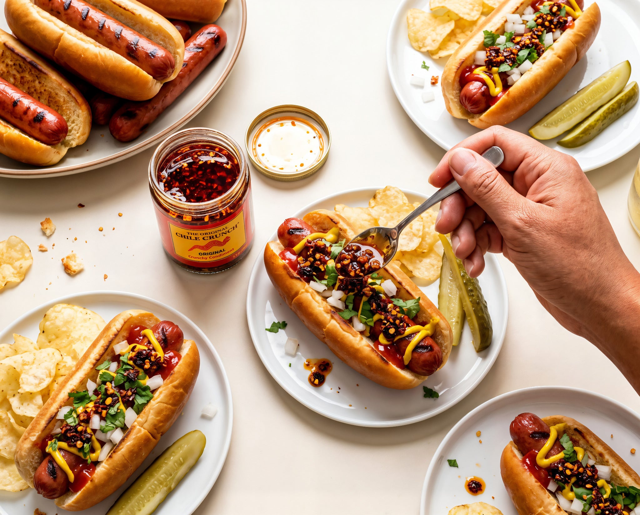Food topped with Chile Crunch