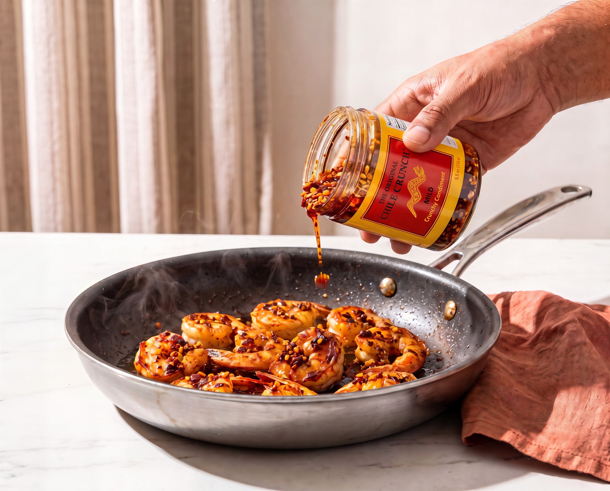 Food topped with Chile Crunch
